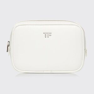 SALE!! Tom ford calf white leather cosmetic bag or clutch bag NEW
